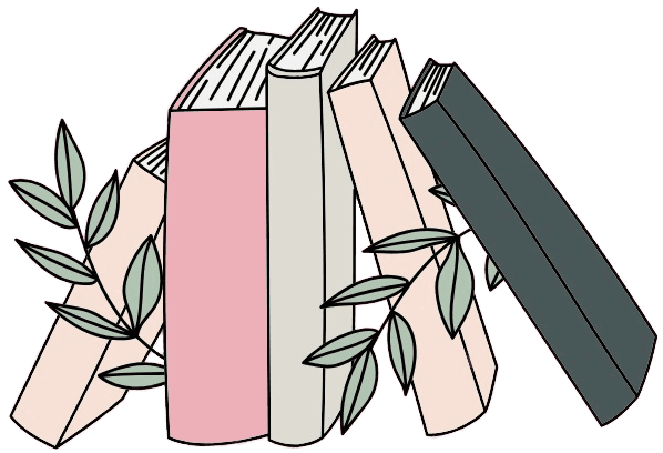 Back to the Shelf Again logo: five upright books interspersed with foliage.